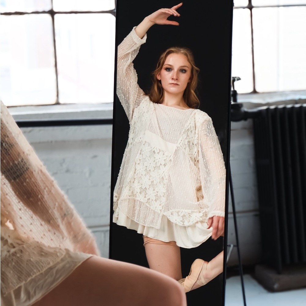 Cream lace dress